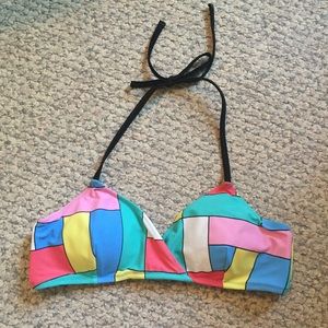 aerie Swim - Aerie Color-block Halter Bikini Top aerie Swim - Aerie Color-block Halter Bikini Top